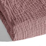 100% Cotton Muslin Lazy Duvet Mousseline | Old Pink | Double XL - 200cm (W) x 240cm (L) - The Bedding & Blankets Store