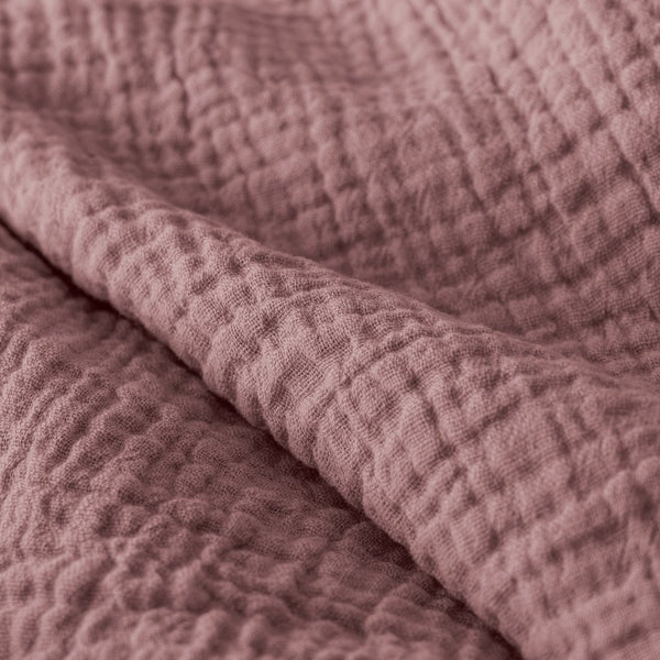 100% Cotton Muslin Lazy Duvet Mousseline | Old Pink | Double XL - 200cm (W) x 240cm (L) - The Bedding & Blankets Store
