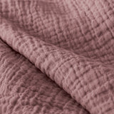 100% Cotton Muslin Lazy Duvet Mousseline | Old Pink | Double XL - 200cm (W) x 240cm (L) - The Bedding & Blankets Store