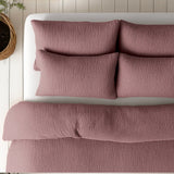 100% Cotton Muslin Lazy Duvet Mousseline | Old Pink | Double XL - 200cm (W) x 240cm (L) - The Bedding & Blankets Store