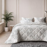 100% Cotton Pillowcase Pair Vinto | White/Grey | 60cm x 70cm - The Bedding & Blankets Store