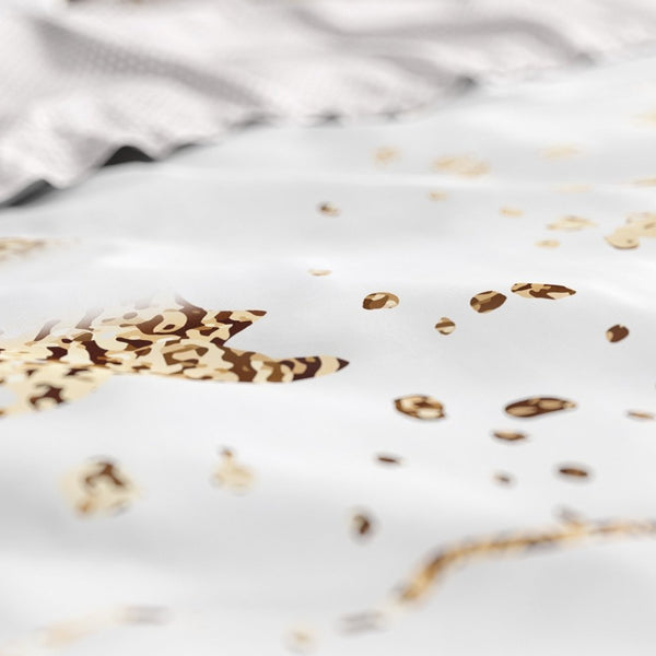 100% Cotton Sateen Duvet Cover Set Bianco | White | Single - 140cm (W) x 220cm (L) - The Bedding & Blankets Store