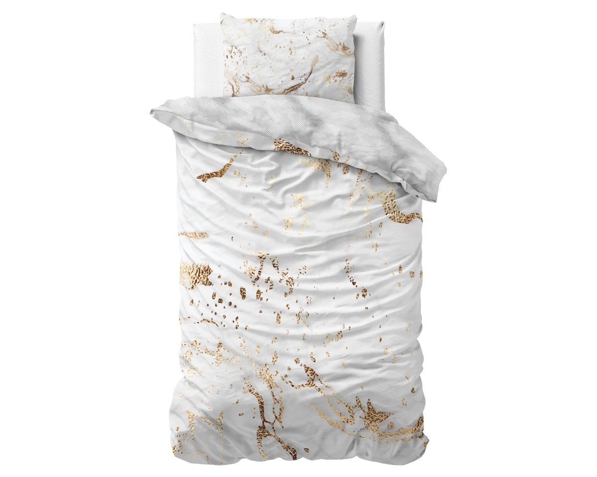 100% Cotton Sateen Duvet Cover Set Bianco | White | Single - 140cm (W) x 220cm (L) - The Bedding & Blankets Store