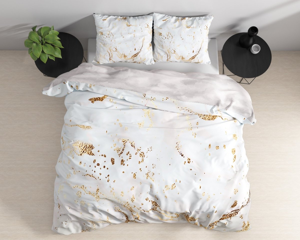 100% Cotton Sateen Duvet Cover Set Bianco | White | Single - 140cm (W) x 220cm (L) - The Bedding & Blankets Store