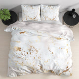 100% Cotton Sateen Duvet Cover Set Bianco | White | Single - 140cm (W) x 220cm (L) - The Bedding & Blankets Store