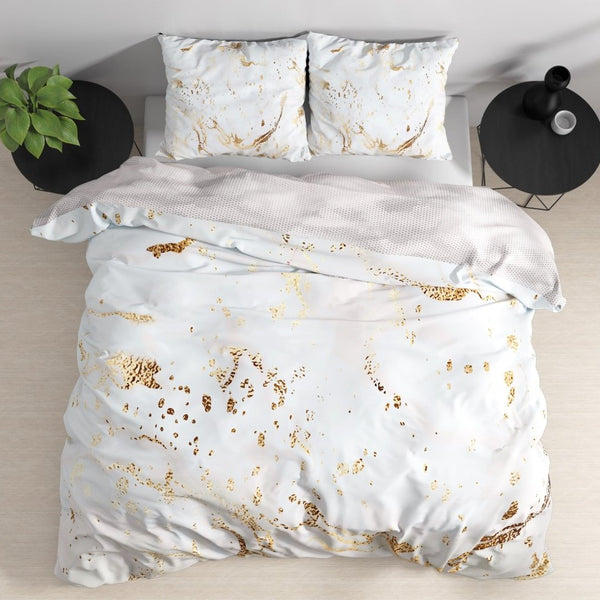 100% Cotton Sateen Duvet Cover Set Bianco | White | Single - 140cm (W) x 220cm (L) - The Bedding & Blankets Store