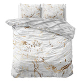 100% Cotton Sateen Duvet Cover Set Bianco | White | Single - 140cm (W) x 220cm (L) - The Bedding & Blankets Store