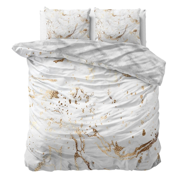 100% Cotton Sateen Duvet Cover Set Bianco | White | Single - 140cm (W) x 220cm (L) - The Bedding & Blankets Store