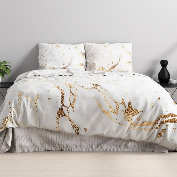 100% Cotton Sateen Duvet Cover Set Bianco | White | Single - 140cm (W) x 220cm (L) - The Bedding & Blankets Store