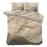 100% Cotton Sateen Duvet Cover Set Botticino | Taupe | Single - 140cm (W) x 220cm (L) - The Bedding & Blankets Store