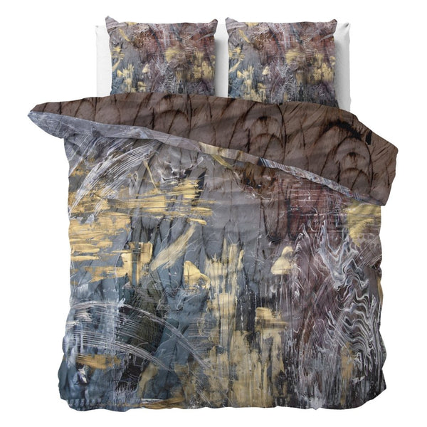 100% Cotton Sateen Duvet Cover Set Sarda | Multicolour | Double - 200cm (W) x 220cm (L) - The Bedding & Blankets Store