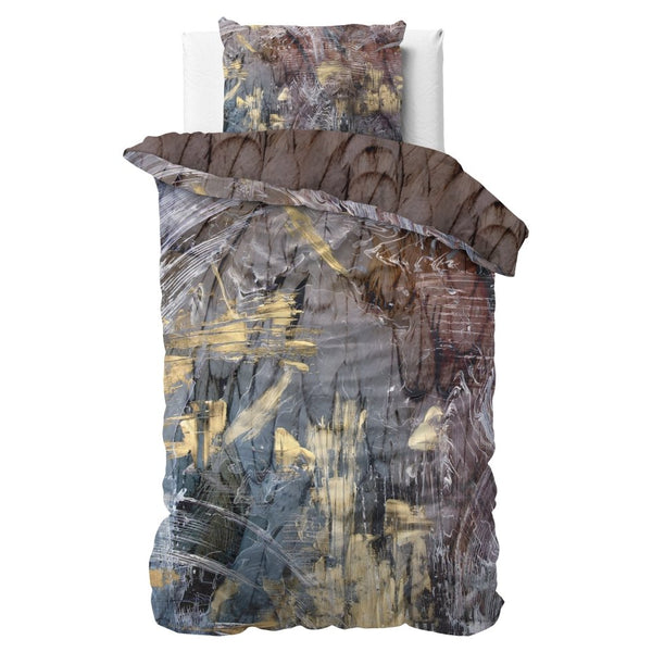 100% Cotton Sateen Duvet Cover Set Sarda | Multicolour | Single - 140cm (W) x 220cm (L) - The Bedding & Blankets Store