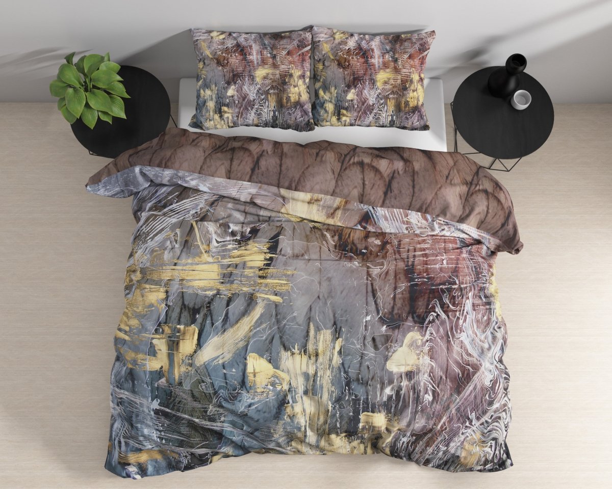 100% Cotton Sateen Duvet Cover Set Sarda | Multicolour | Single - 140cm (W) x 220cm (L) - The Bedding & Blankets Store