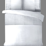 100% Microfibre Duvet Cover Set Berlin | White | Single - 140cm (W) x 220cm (L) - The Bedding & Blankets Store