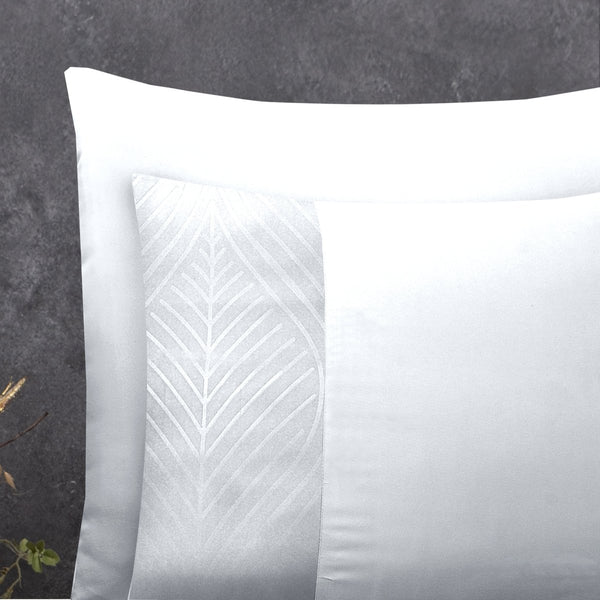 100% Microfibre Duvet Cover Set Berlin | White | Single - 140cm (W) x 220cm (L) - The Bedding & Blankets Store