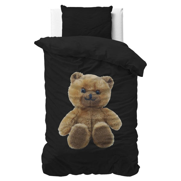 100% Microfibre Duvet Cover Set Brave | Black | Single - 140cm (W) x 220cm (L) - The Bedding & Blankets Store