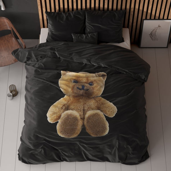 100% Microfibre Duvet Cover Set Brave | Black | Single - 140cm (W) x 220cm (L) - The Bedding & Blankets Store