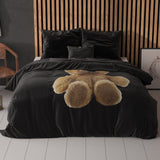 100% Microfibre Duvet Cover Set Brave | Black | Single - 140cm (W) x 220cm (L) - The Bedding & Blankets Store