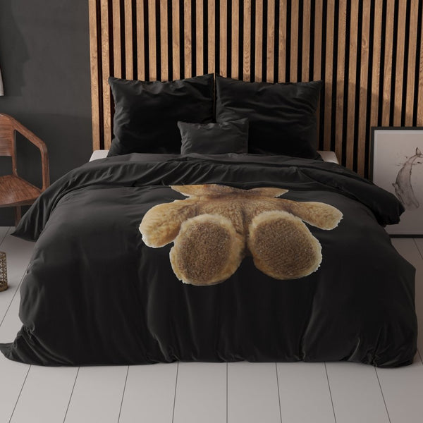 100% Microfibre Duvet Cover Set Brave | Black | Single - 140cm (W) x 220cm (L) - The Bedding & Blankets Store