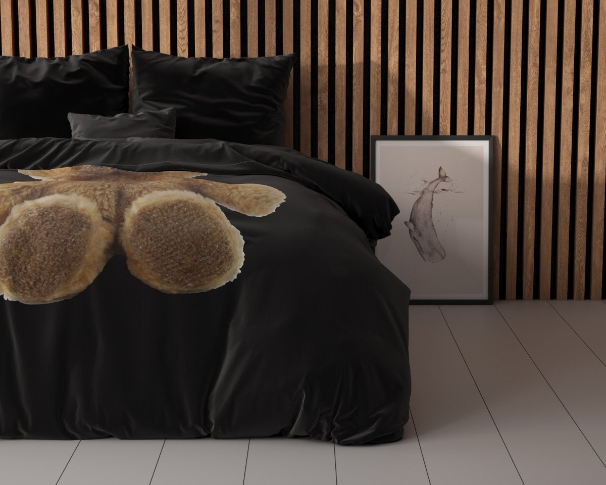 100% Microfibre Duvet Cover Set Brave | Black | Single - 140cm (W) x 220cm (L) - The Bedding & Blankets Store