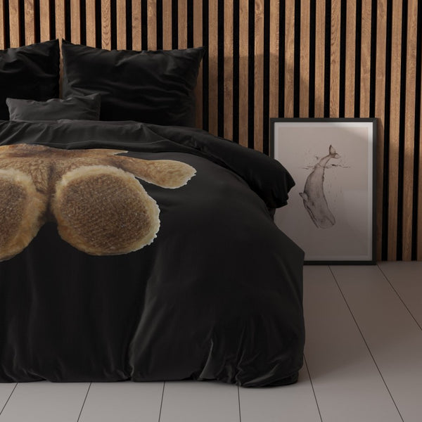 100% Microfibre Duvet Cover Set Brave | Black | Single - 140cm (W) x 220cm (L) - The Bedding & Blankets Store