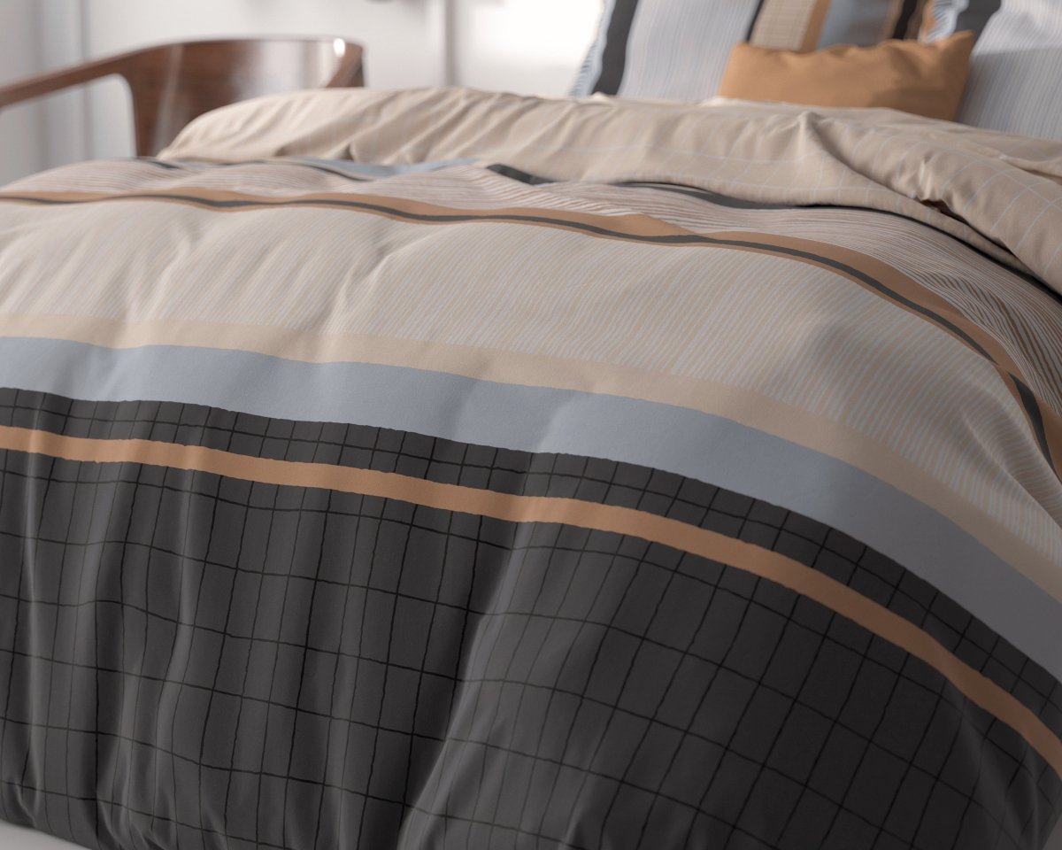 100% Microfibre Duvet Cover Set Darina | Multicolour | Single - 140cm (W) x 220cm (L) - The Bedding & Blankets Store