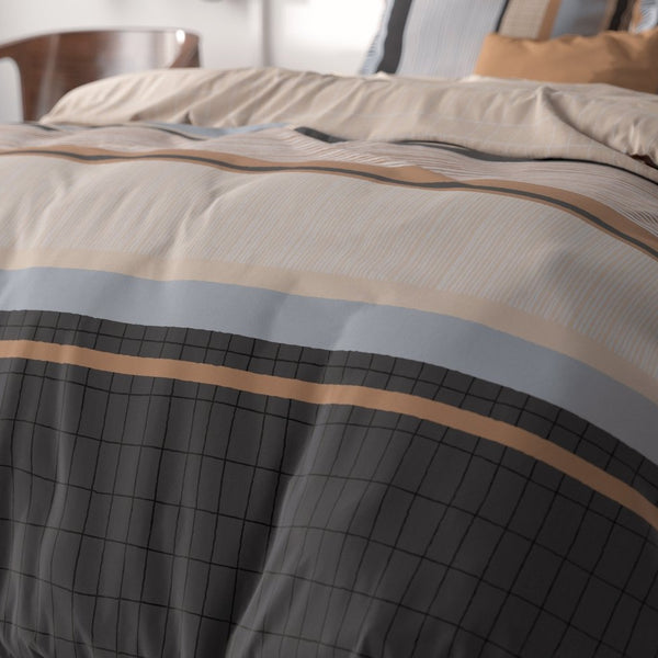 100% Microfibre Duvet Cover Set Darina | Multicolour | Single - 140cm (W) x 220cm (L) - The Bedding & Blankets Store
