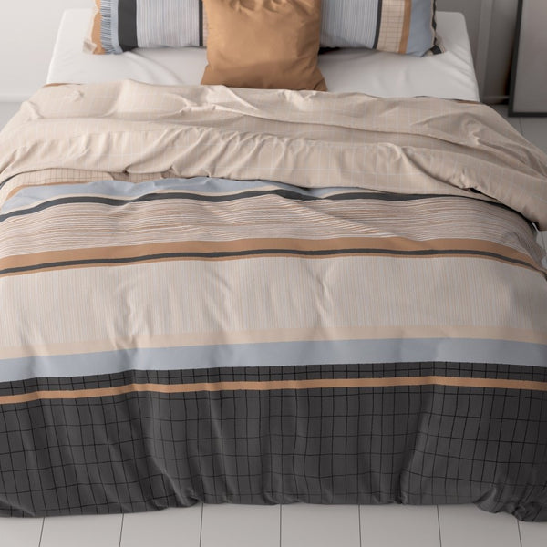 100% Microfibre Duvet Cover Set Darina | Multicolour | Single - 140cm (W) x 220cm (L) - The Bedding & Blankets Store