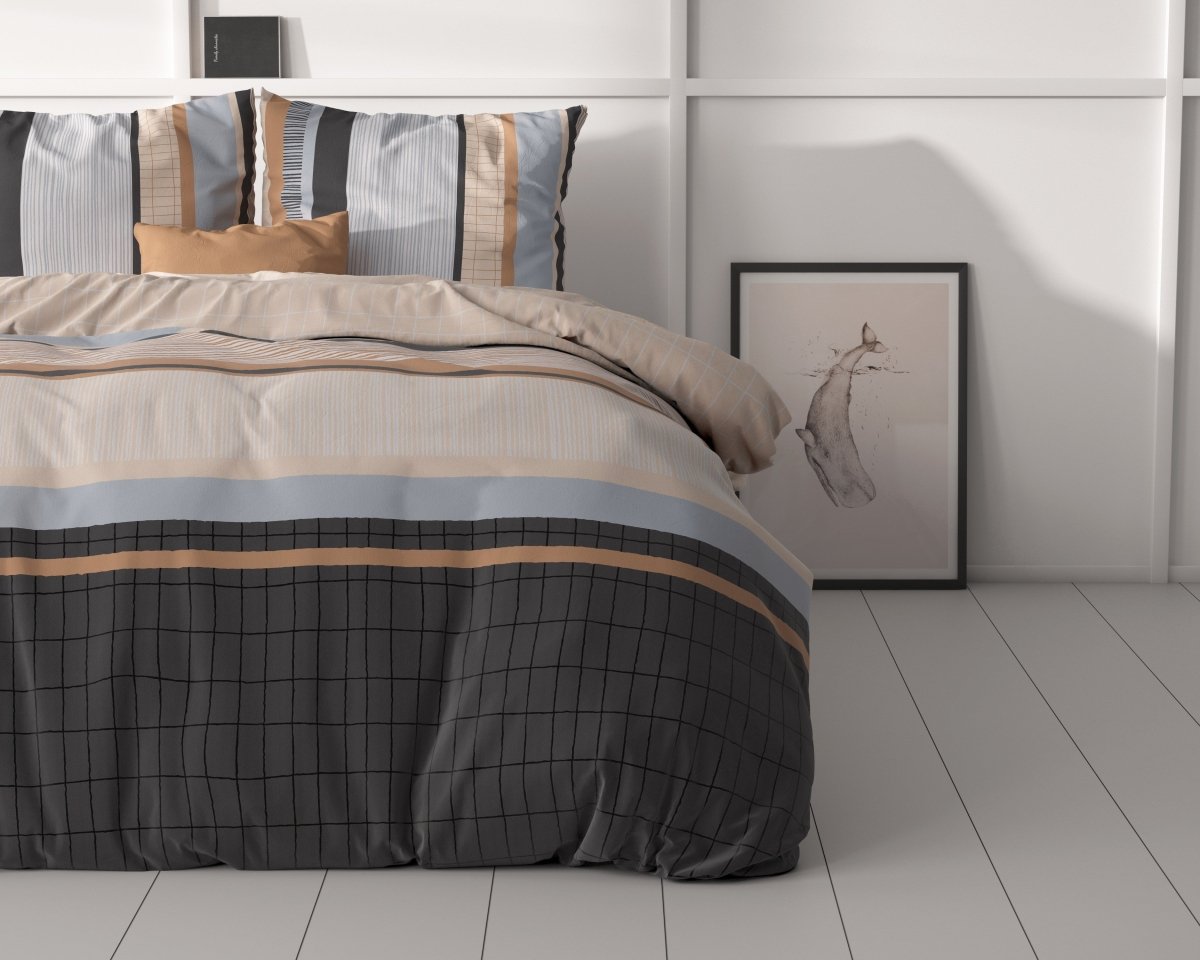 100% Microfibre Duvet Cover Set Darina | Multicolour | Single - 140cm (W) x 220cm (L) - The Bedding & Blankets Store