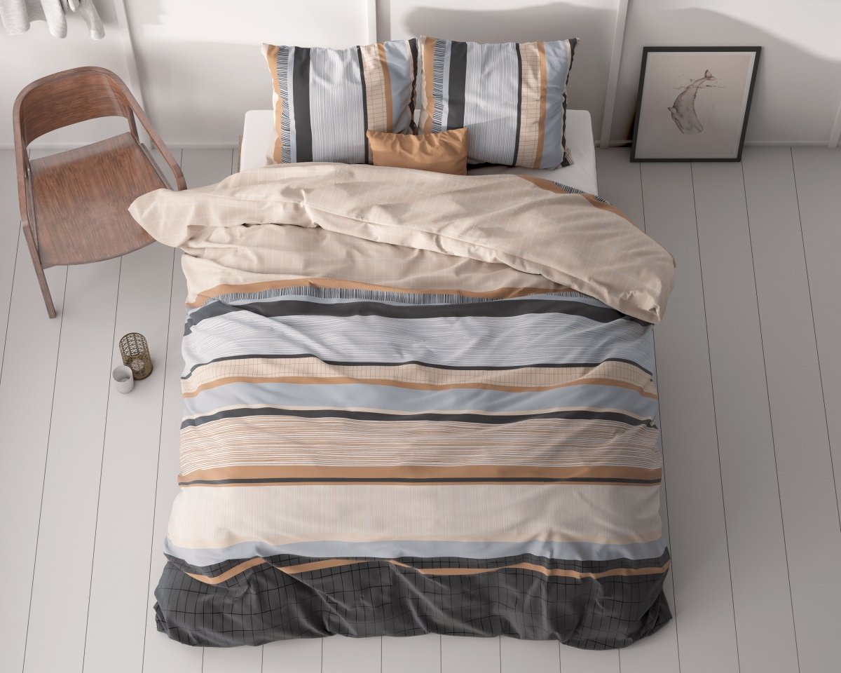 100% Microfibre Duvet Cover Set Darina | Multicolour | Single - 140cm (W) x 220cm (L) - The Bedding & Blankets Store