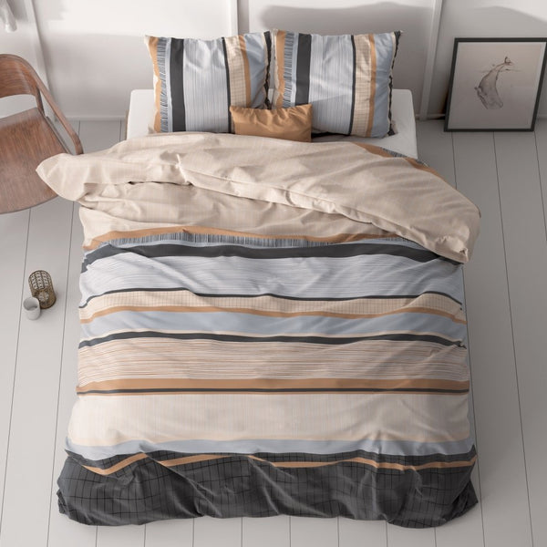 100% Microfibre Duvet Cover Set Darina | Multicolour | Single - 140cm (W) x 220cm (L) - The Bedding & Blankets Store