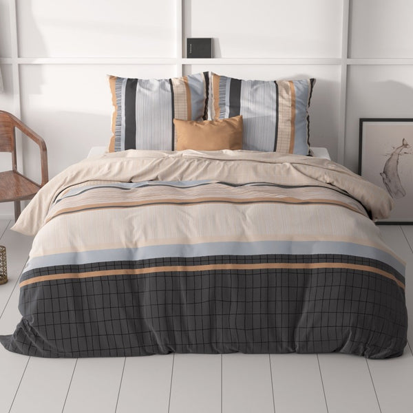 100% Microfibre Duvet Cover Set Darina | Multicolour | Single - 140cm (W) x 220cm (L) - The Bedding & Blankets Store