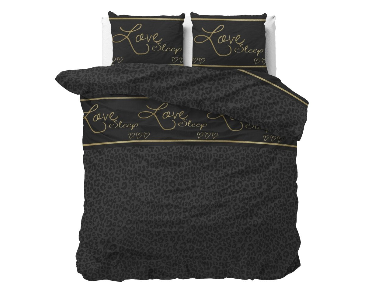 100% Microfibre Duvet Cover Set Dark Sleep | Black | Single - 140cm (W) x 220cm (L) - The Bedding & Blankets Store