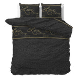100% Microfibre Duvet Cover Set Dark Sleep | Black | Single - 140cm (W) x 220cm (L) - The Bedding & Blankets Store