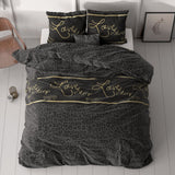 100% Microfibre Duvet Cover Set Dark Sleep | Black | Single - 140cm (W) x 220cm (L) - The Bedding & Blankets Store
