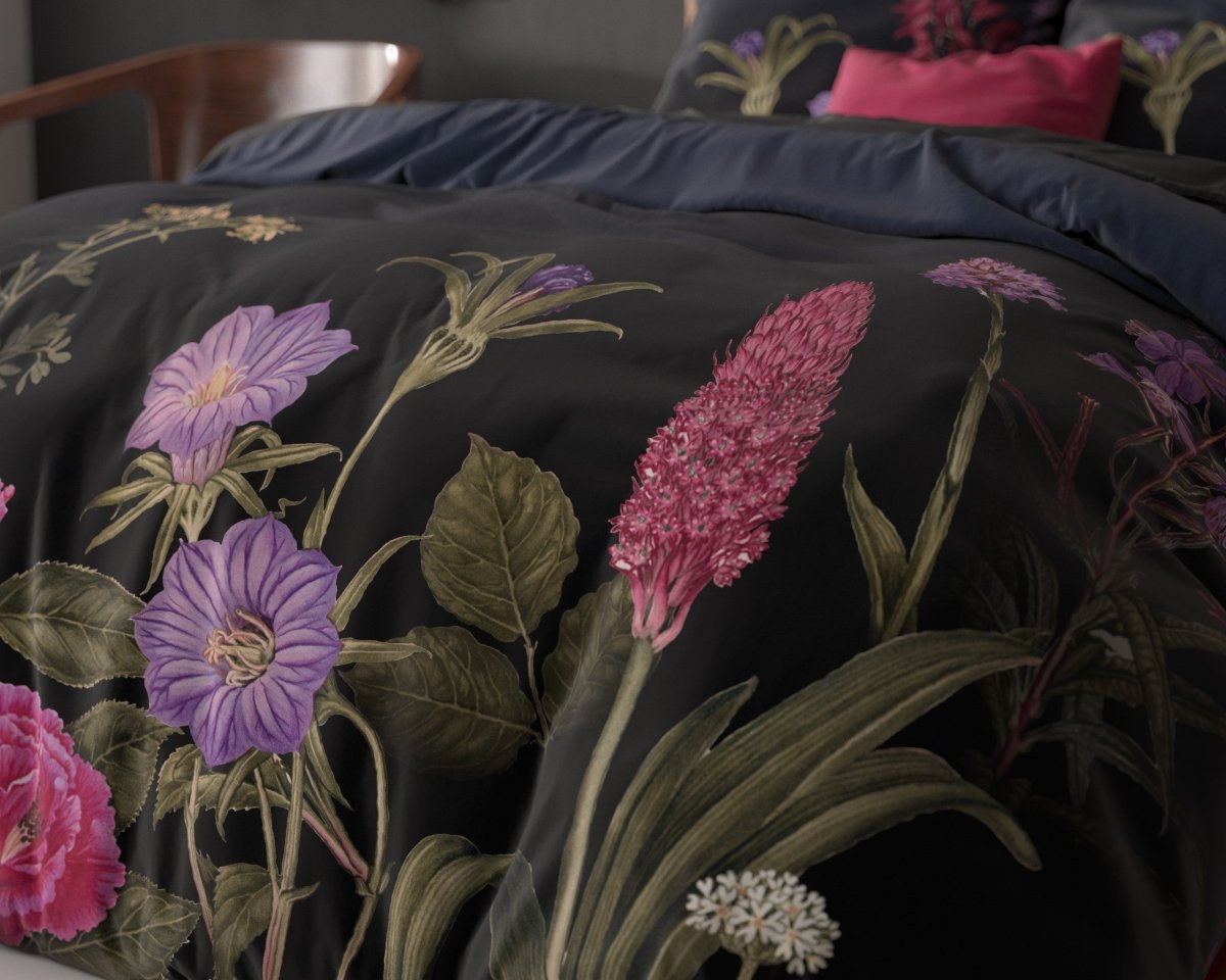 100% Microfibre Duvet Cover Set Feline | Black | Single - 140cm (W) x 220cm (L) - The Bedding & Blankets Store