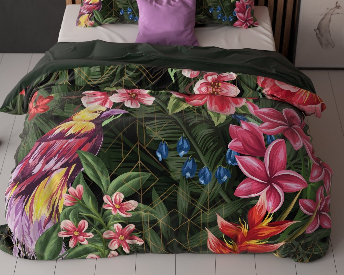 100% Microfibre Duvet Cover Set Milou 3 | Multicolour | Double - 200cm (W) x 220cm (L) - The Bedding & Blankets Store