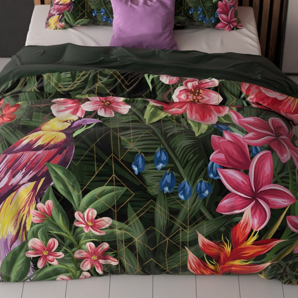 100% Microfibre Duvet Cover Set Milou 3 | Multicolour | Double - 200cm (W) x 220cm (L) - The Bedding & Blankets Store