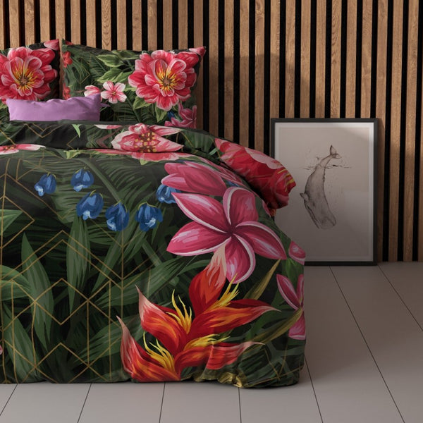 100% Microfibre Duvet Cover Set Milou 3 | Multicolour | Double - 200cm (W) x 220cm (L) - The Bedding & Blankets Store