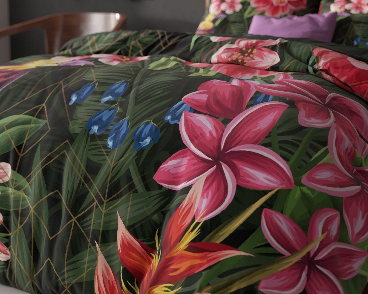 100% Microfibre Duvet Cover Set Milou 4 | Multicolour | King - 240cm (W) x 220cm (L) - The Bedding & Blankets Store