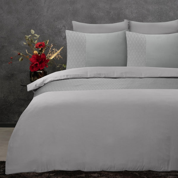 100% Microfibre Duvet Cover Set Monte Negro | Sand | Single - 140cm (W) x 220cm (L) - The Bedding & Blankets Store