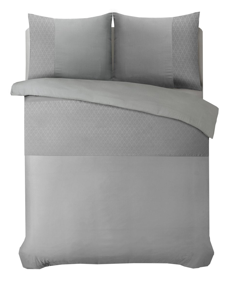 100% Microfibre Duvet Cover Set Monte Negro | Sand | Single - 140cm (W) x 220cm (L) - The Bedding & Blankets Store