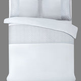 100% Microfibre Duvet Cover Set Monte Negro | White | Single - 140cm (W) x 220cm (L) - The Bedding & Blankets Store