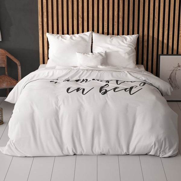 100% Microfibre Duvet Cover Set Namastay | White | Single - 140cm (W) x 220cm (L) - The Bedding & Blankets Store