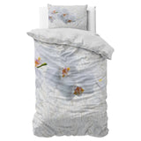 100% Microfibre Duvet Cover Set Orchid | White | Single - 140cm (W) x 220cm (L) - The Bedding & Blankets Store