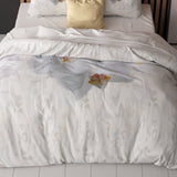 100% Microfibre Duvet Cover Set Orchid | White | Single - 140cm (W) x 220cm (L) - The Bedding & Blankets Store
