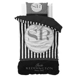 100% Microfibre Duvet Cover Set Reddington | Black | Single - 140cm (W) x 220cm (L) - The Bedding & Blankets Store