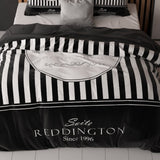 100% Microfibre Duvet Cover Set Reddington | Black | Single - 140cm (W) x 220cm (L) - The Bedding & Blankets Store
