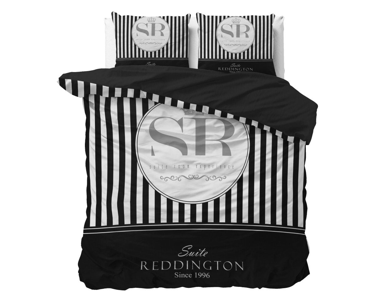 100% Microfibre Duvet Cover Set Reddington | Black | Single - 140cm (W) x 220cm (L) - The Bedding & Blankets Store