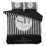 100% Microfibre Duvet Cover Set Reddington | Black | Single - 140cm (W) x 220cm (L) - The Bedding & Blankets Store